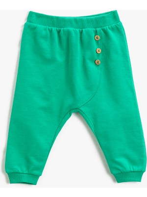 Koton Jogger Eşofman Altı Düğme Detaylı Beli Lastikli