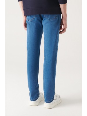 Avva Mavi Eskitme Yıkamalı Likralı Slim Fit Jean Pantolon E003529