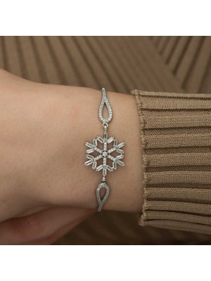 925 Gümüş Baget Taşlı 925 Ayar Gümüş Bileklik