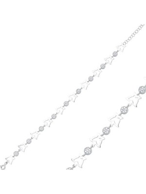 925 Gümüş Kelebek 925 Ayar Gümüş Bileklik