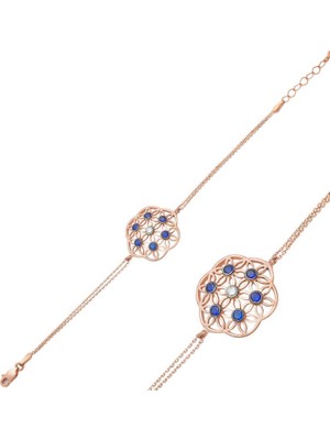 925 Gümüş Yaşam Çiçeği 925 Ayar Gümüş Bileklik