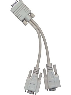 Fully VGA Erkek 2xvga Dişi Kablo 20CM