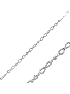 925 Gümüş Sonsuzluk Kadın 925 Ayar Gümüş Bileklik