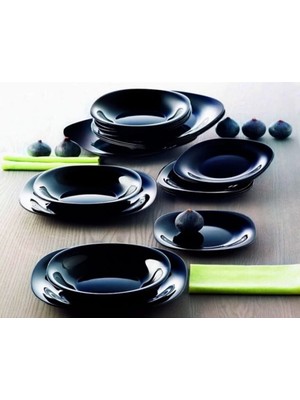 Luminarc Carine Siyah 18 Parça Yemek Takımı