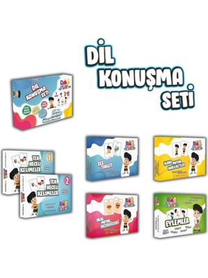 Dağ Yayıncılık Renkli Dil ve Konuşma Seti 7 Kutu Çocuklar İçin Eğlenceli Tasarım