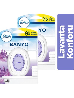 Febreze Hava Ferahlatıcı Banyo Oda Kokusu Lavanta x 2 Adet