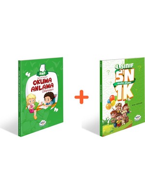 Öğretmen Evde Yayınları 4. Sınıf Okuma Anlama Kitabı - 4. Sınıf 5N1K Okuma Anlama Kitabı