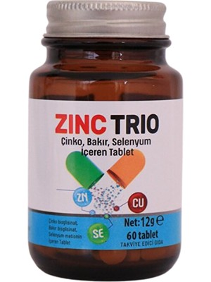 Zinctrio Çinko - Bakır - Selenyum İçeren 60 Tablet