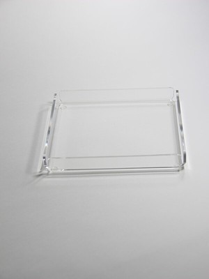 Asfal Şeffaf Pleksi Tepsi 20X20 cm Servis, Kahve, Çay, Sunum Ve Hediyelik Tepsi
