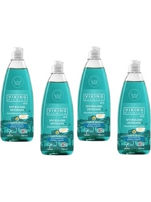 Viking Fesleğen Tatlı Limon Premium Sıvı Bulaşık Deterjanı 4 adet