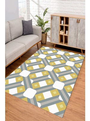 Napoli Home Dijital Kaymaz Taban Yıkanabilir Renkli Salon Halısı Mutfak Halısı Yolluk ND-SD-1154