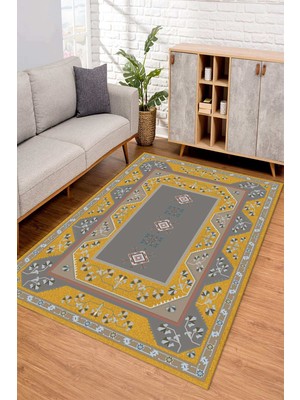 Napoli Home Dijital Kaymaz Taban Yıkanabilir Renkli Salon Halısı Mutfak Halısı Yolluk ND-SD-610