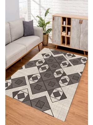 Napoli Home Dijital Kaymaz Taban Yıkanabilir Renkli Salon Halısı Mutfak Halısı Yolluk ND-SD-888