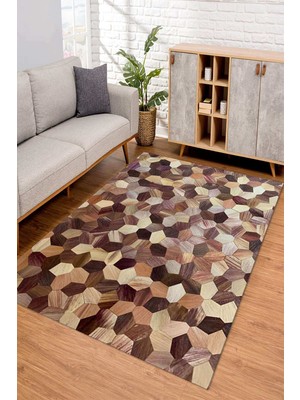 Napoli Home Dijital Kaymaz Taban Yıkanabilir Renkli Salon Halısı Mutfak Halısı Yolluk ND-SD-165