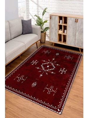 Napoli Home Dijital Kaymaz Taban Yıkanabilir Renkli Salon Halısı Mutfak Halısı Yolluk ND-SD-962