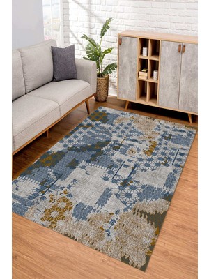 Napoli Home Dijital Kaymaz Taban Yıkanabilir Renkli Salon Halısı Mutfak Halısı Yolluk Nd-Sm-4