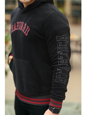 Valiberta Harvard Nakışlı Polar Sweatshirt - Siyah