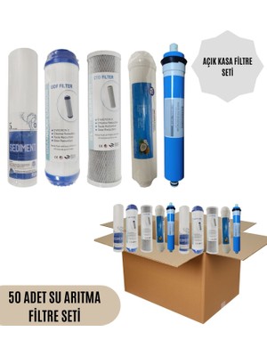 Evora 50 Adet Açık Kasa 5'Li Su Arıtma Filtre Seti