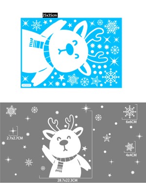 Cloud Yılbaşı Sticker Beyaz Noel Baba Kardan Adam Elk Kar Tanesi Sticker Cam Pencere Yılbaşı Süsleri (Yurt Dışından)