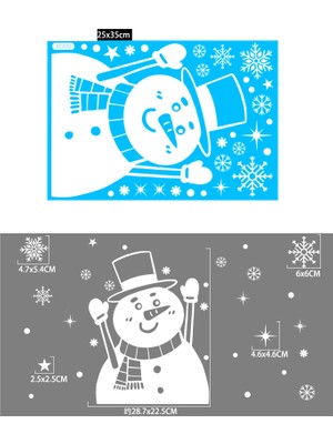 Cloud Yılbaşı Sticker Beyaz Noel Baba Kardan Adam Elk Kar Tanesi Sticker Cam Pencere Yılbaşı Süsleri (Yurt Dışından)