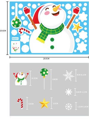 Cloud Yılbaşı Sticker Noel Baba Snowman Elk Gönder Hediye Snowflake Pvc Sticker Cam Pencere Yılbaşı Süsleri (Yurt Dışından)