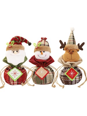 Cloud 3 Adet Yılbaşı Hediye Çantası 3D Bebek Noel Baba Kardan Adam Elk Noel Arifesi Apple Bags Çocuk Hediye Şeker Çantası Yılbaşı Dekorları (Yurt Dışından)