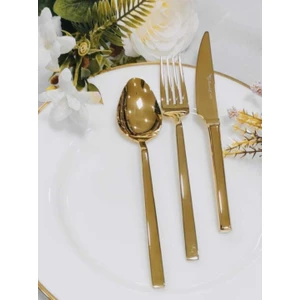 Stayle Gold Titanyum 60 Parça (Çay Kaşıksız) 12 Kişilik Çatal Kaşık Seti