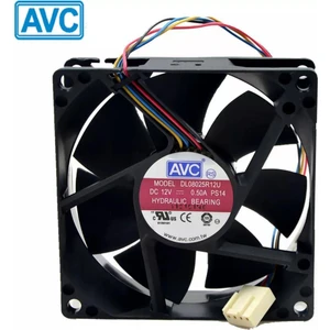 DL08025R12U Avc 80X80X25 0.5A 12VDC 4 Kablo Fan