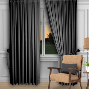 Ada Fon Perde Sık Pile (1'e 3 Pile) K.gri