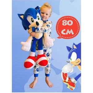 Xxl Orijinal Kumaş Sonic Boom Hedgehog Kirpi Sonic Peluş Oyuncak Uyku & Oyun Arkadaşı Dev Boy 80 Cm.