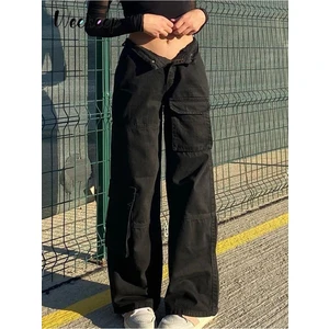 Y2K Siyah Kargo Pantolon