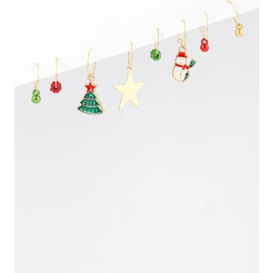 New Obsessions Yılbaşı Figür Uçlu Lisbon Saç Küpesi Seti 8'li Paket