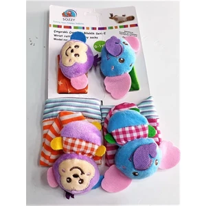 Sozzy Toys Sozzy Çıngıraklı Bileklik ve Çorap Pembe