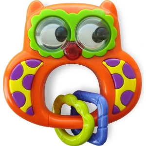 Müzikli Baykuş Diş Kaşıyıcı ve Çıngırak – BPA’sız, 4 Melodi ve Işıklı, Bebek Dostu Ergonomik Tasarım