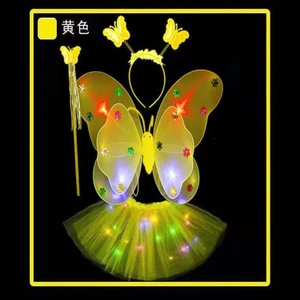 Shenzhen Xin Xin LED Işık Kelebek Kanatları Kız Çocuk Kostüm  - Sarı   (Yurt Dışından)