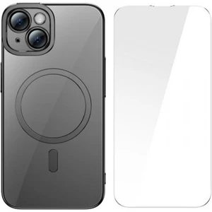 iPhone 14 6.1 Full Kaplama Kırılmaz Ekran Koruyucu ve Magsafe Kılıf, Air Armor Kılıf,sararmaz