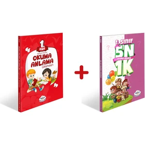 Öğretmen Evde Yayınları 1. Sınıf Okuma Anlama Kitabı - 1. Sınıf 5N1K Okuma Anlama Kitabı