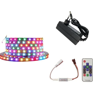 Dora Led WS2812B ARGB Pixel Şerit LED 5VOLT 5m RF Kontrol Devresi+Adaptör