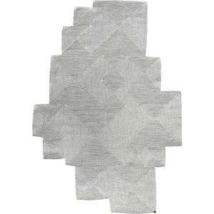 Boulder El Örmesi Kare Gri Pamuklu Yıkanabilir Halı Kilim Balkon Teras Salon Koridor Halısı Hasır Halı 69590