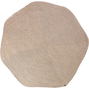 Boulder El Örmesi Altıgen Bej Yıkanabilir Halı Kilim Balkon Teras Salon Koridor Halısı Pamuklu Hasır Halı 69591