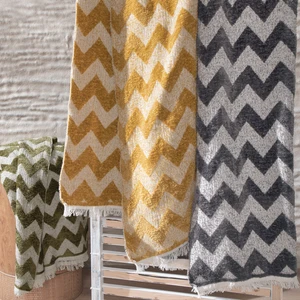 Crochet Koltuk Şalı - Hardal