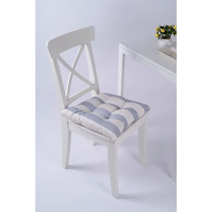 Beta Gri Krem Pofidik Sandalye Minderi Bağcıklı 40x40cm