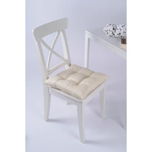 Beta Krem Pofidik Sandalye Minderi Bağcıklı 40x40cm