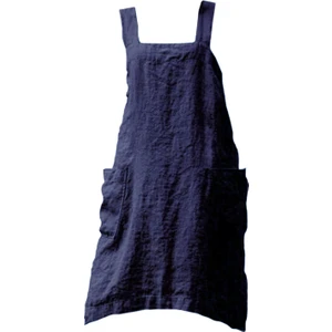 Pamuk Keten Önlük Pocket Cross Sırt Şef Önlükleri Kadınlar Için Xl Mavi (Yurt Dışından)