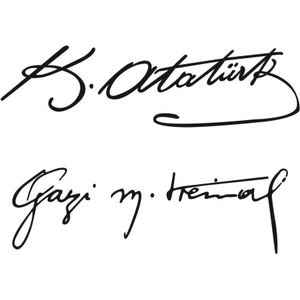 Lizpo Decor Kemal Atatürk Gazi Mustafa Kemal Oto Sticker Arma Siyah 20 cm