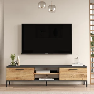 Royal Tv Ünitesi 2 Kapaklı Metal Ayaklı Çam Rl1-Aa