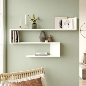 Shelf R10 Modern Duvar Rafı Kitaplık