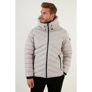 Slim Fit Kapüşonlu Dik Yaka Cepli Kışlık Mont Erkek Mont 6274909
