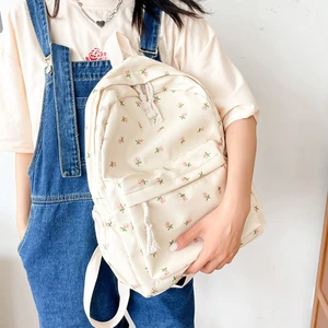 Juhui Store Kızlar Çiçek Okul Sırt Çantası Okul Seyahat Çalışmaları Için Büyük Kapasiteli Şık Daypack (Yurt Dışından)