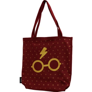 Harry Potter Gözlük Bez Çanta Gabardin  Bordo